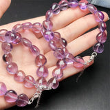DAIIIBABYYY  -  Natural Amethyst Heart Bracelet Reiki Gemstone Fashion Jewelry Fengshui Women Healing Lucky Energy Gift 1pcs