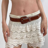 DAIIIBABYYY  - Bohimia PU Leather Belt Punk Holiday Brown Woven Wide Belt Men Women Vintage Chic Adjustable Cool Waistband Dress Decoration