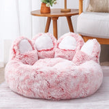 DAIIIBABYYY  -  Warm Kennel Pet Bear Paw Shape House Small Dog bed Teddy Kennel 5-15KG Removable and Washable cat bed