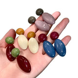 Daiiibabyyy  Women's Vintage Colorful Resin Geometry Pendant Earrings Fashion Aesthetic Jewelry  Accessories