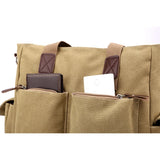 Daiiibabyyy  Canvas retro crossbody bag, handbag commuting bag, shoulder bag, work bag, large capacity handbag