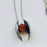 Daiiibabyyy  Gothic Ghost Wing Crystal Retro Necklace for Women Man Punk Unique Personalized Pendant for Party Jewelry Accessories Gifts