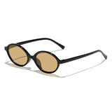 DAIIIBABYYY  -  Sexy Small Oval Leopard Sunglasses Women Lovely Ins No Makeup Plain Glasses Frame Men Eyewear Cute Decorative Computer Glasses