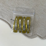 Daiiibabyyy  Korean retro jelly color triangular BB clip simple fashionable bangs side clip versatile hairpin set
