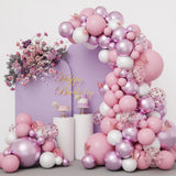 Daiiibabyyy Butterfly Balloon Garland Arch Kit Happy Birthday Party Decor Kids Baby Shower Girl Latex Balloon Chain Wedding Party Supplies