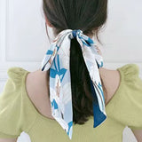 DAIIIBABYYY  -  New Design Women Long Scarf Faux Silk Printing Hair Hand Girls Fashion Handkerchief Shawl Wraps Female Ribbon Scarves Neck Tie