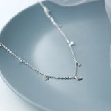 Daiiibabyyy 2024 925 Sterling Silver Shiny Zircon Moon Star Choker Pendant Charm Long Chain CZ Crystal Necklace Women Wedding Fine Jewelry