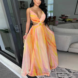Daiiibabyyy  Elegant Dresses for Woman 2025 Summer New Spaghetti Strap Diamond Pleated Floor Length Ladies Birthday Party Dinner Vestidos Hot