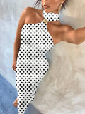 Daiiibabyyy  Women's Black One-Shoulder Choker Neck Bodycon Maxi Dress with Metal Accent