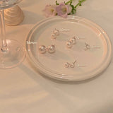 DAIIIBABYYY  -  Elegant Big Round Imitation Pearl Ear Clip Stud Earring Wedding Jewelry for Women Korean Fashion No Piercing Earrings