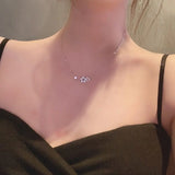 DAIIIBABYYY  -  Party Sweet Temperament For Girls Crystal Adjustable Korean Chain Necklaces Star Pendant Neck Jewelry Woman Clavicle Choker