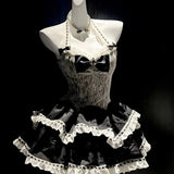 DAIIIBABYYY  -  Japan Dress Sweet Cute Romantic Lace Mini Halter Neck Sexy Dress For Women Fashion Lolita Style Elegant Short Princess Dress