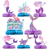 Daiiibabyyy Mermaid Tail Tableware Cake stand Little Mermaid Birthday Party Decoration Kids Girl Under the Sea Party Supplies Baby Shower
