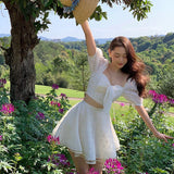 Daiiibabyyy Girls' Casual High Fashion 2024 New Summer Sweet Age-reducing Skirt Two-piece Suit Elegantes Party Evening Dresses Sexy Tops Y2k