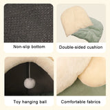 DAIIIBABYYY  -  Cat Bed House Kennel Nest Round Pets Sleeping Cave Kitten Beds Pet Basket Cozy Kitten Lounger Cushion Cat House Tent Dog House