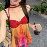 DAIIIBABYYY  -  Hanging Neck Strap Dress Women's Summer Slimming and Slimming Skincare Sexy Temperament Top