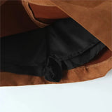 Daiiibabyyy  Autumn Winter High Waist Suede Faux Leather Mini Skirt Women Back Zipper A-line Short Skater Party Femme Camel Black