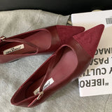 Daiiibabyyy New Women Loafers Flats Ballet Shoes Brand Design Autumn Spring Dress Ballet Dress Shoe Fashion Pointed Toe Shallow Slip On Mule