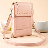 Daiiibabyyy  Small Brand Phone Shoulder Bags for Women Fashion Mini Crossbody Bag  PU Leather Lady Wallet Money Pocket Girls Mini Phone Bag