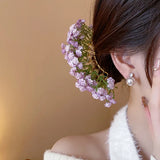 Daiiibabyyy  4 Colors New Chinese Style Flower Hairpins Women's Sweet Hair Sticks Party Hair Fork Bridal Wedding Romantic Hair Accessories M