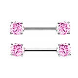 DAIIIBABYYY  -  1 Pair Stainless Steel Love Heart Shape Nipple Piercing Cubic Zirconia Butterfly Crown Barbell Tongue Piercing Body Jewelry