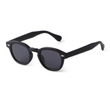 Daiiibabyyy  Vintage Fashion Shell Round Sunglasses Women Men Brand Design Retro Rivet Yellow Blue Lens Square Sun Glasses Female UV400