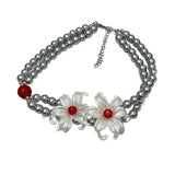 DAIIIBABYYY  -  Acrylic white flower bead necklace