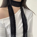 DAIIIBABYYY  -  Polka Dots Chiffon Transparent Breathable Sunscreen Shawl Female Summer Thin Long Beach Towel Sun Silk Scarf