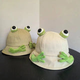 Daiiibabyyy  Cute Cartoon Panama Bucket Hats Fisherman Hat Summer Sun Hats For Women  Spring Summer Fishing Cap