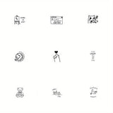 Daiiibabyyy  Cute Small Tattoo Sticker Waterproof Temporary Tattoo Lasts Up To 15 Days