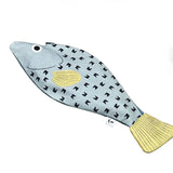 Daiiibabyyy  Children's Pencil Cases Cute Cartoon Fish Funny Cute Kawaii Pencil Cases Large Capacity Portable Canvas Storage Bag For Students