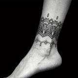 Daiiibabyyy  1 Sheet Personality Foot Ring Anklet Tattoo Sticker Waterproof Lasting Temporary Tattoo Party
