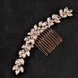 Daiiibabyyy  1 Piece Set Keyhole Leaf Shaped Hair Comb, Light Luxury Style, Bridal Wedding / Bridesmaid Styling / Daily Updos
