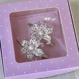 Daiiibabyyy  2pairs Elegent Lily Hair Clips with Star Print Harajuku Vintage INS Trendy Flower Shape Hairpin Aesthetic Hair Accessories Girls