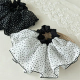 Daiiibabyyy  Chiffon Scrunchies For Women Elastic Hair Bands Ponytail Holders Tie Wave Point Hair Hoop Scrunchy Rubber Bands Women Hair Ring