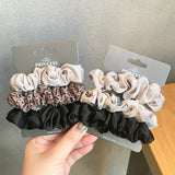 DAIIIBABYYY  -  3PCs/set Silk Satin Elastic Hair Band Small Scrunchies Set Ladies Rubber Bands Ponytail Holders for Women Girls Hair accessories