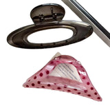 Daiiibabyyy  1-2 Pc Fashion Hair Claw Set Triangle Polka Dot and Oval Shaped Clips Stylish Acrylic Hair Accessories for Women Daily Use