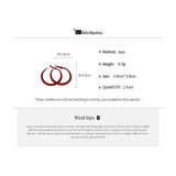 Daiiibabyyy  Glossy Solid Red Circle Hoop Earrings Women Minimalist Classic Round Ear Buckles Fashion Jewelry Daily Dating Festival K