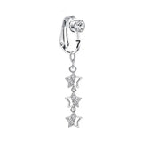 DAIIIBABYYY  -  1PC Fake Belly Button Ring Fake Belly Piercing Crown Clip On Umbilical Non Navel Fake Pircing Butterfly Cartilage Earring Clip