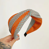 Daiiibabyyy  Wide Fabric Headbands For Women Girls Flower Knotted Hairbands Female Hair Bands Hair Hoops Hair Accessories