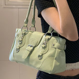 Daiiibabyyy  New Women Casual Simple Handbags Office Lady Chic Korean Fashion Shoulder Bag Y2k Aesthetic Female All Match Underarm Bag