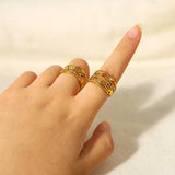 Daiiibabyyy  Trendy Colorful Crystal Rhinestone Rings for Women Irregular Luxury Aesthetic Designer Jewelry Waterproof