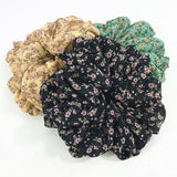 DAIIIBABYYY  -  Large Hair Band Elastic Chiffon Scrunchies Floral Print Malaysian Bunch Hair Tie Oversized Volumizing Malaysian Rubber Band