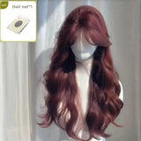 DAIIIBABYYY  -  French Chestnut Brown Woolen Curl Full Head Wig Women's Full Set Super Long Curl Sweet Style Wig Whole Head Cover