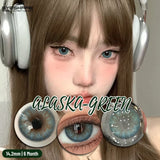 Daiiibabyyy  Color Contact Lenses for Eyes Natural Gray Beauty Pupils Eyes Lenses Brown Contacts 1 Pair Fashion Green 6month Pupilentes