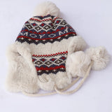 Daiiibabyyy  Autumn Winter Sherpa Peru Hat Ear Protection Warm Knitting Plush Ball Snow Ski Cap Hunting Balaclava Windproof Hats