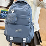 Daiiibabyyy  New Portable Backpack Large Capacity with Wallet School Bag Lightweight Casual Shoulder Bag