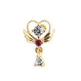DAIIIBABYYY  -  1piece Helix Piercing Earring Stud Traugs Sleeper CZ Earring Angle Wing Korea Conch Piercing Screw Y2k  Body Jewelry Decoration