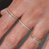 Daiiibabyyy  Tiny Delicate Micro Pave Zircon Rings For Women Trendy Chic Crystal Daily Dating Women's Stackable Ring Fashion Jewelry R133