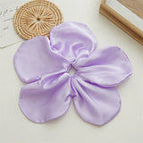 DAIIIBABYYY  -  New Summer Hair Accessories For Sweet Girls Large Size Solid Color Satin Flower High Elastic Head Rope Hair Scrunchies